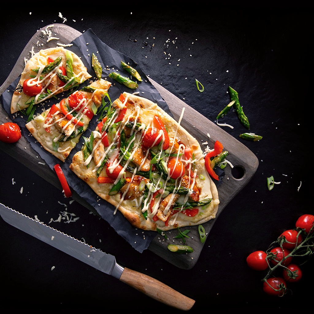 Flammkuchen Style Chicken Teriyaki